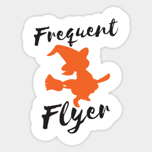 Frequent Flyer Funny Halloween Sticker